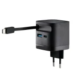 Intenso Φορτιστής GaN με Θύρα USB-A και Θύρα USB-C και Καλώδιο USB-C 65W Μαύρος (7806520) - Image 3