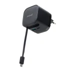 Intenso Φορτιστής GaN με Θύρα USB-A και Θύρα USB-C και Καλώδιο USB-C 65W Μαύρος (7806520) - Image 5