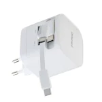 Intenso Φορτιστής GaN με Θύρα USB-A και Θύρα USB-C και Καλώδιο USB-C 65W Λευκός (7806522) - Image 8