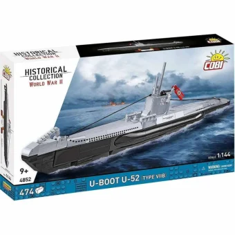 Cobi Klocki Puzzle Building Set Submarine U-52 Type Viib Cobi 474 Pieces 46x4x11cm Multicolor COBI-4852