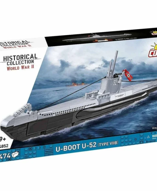 Cobi Klocki Puzzle Building Set Submarine U-52 Type Viib Cobi 474 Pieces 46x4x11cm Multicolor COBI-4852
