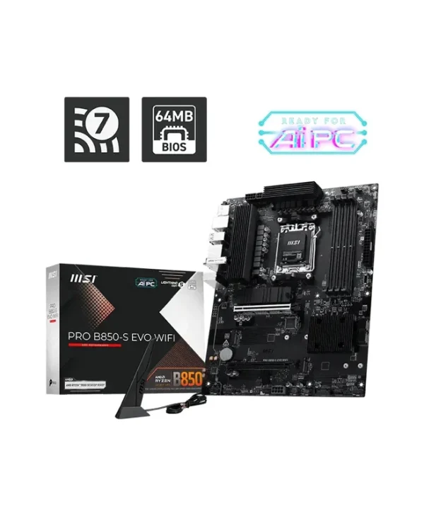 MSI PRO B850-S EVO WIFI Motherboard ATX με AMD AM5 Socket 7E97-001R