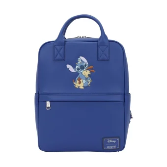Loungefly Παιδική Τσάντα Πλάτης Μπλε 31x24.1εκ. Disney Lilo Stitch Animal Friends Mid-Size WDBK1480