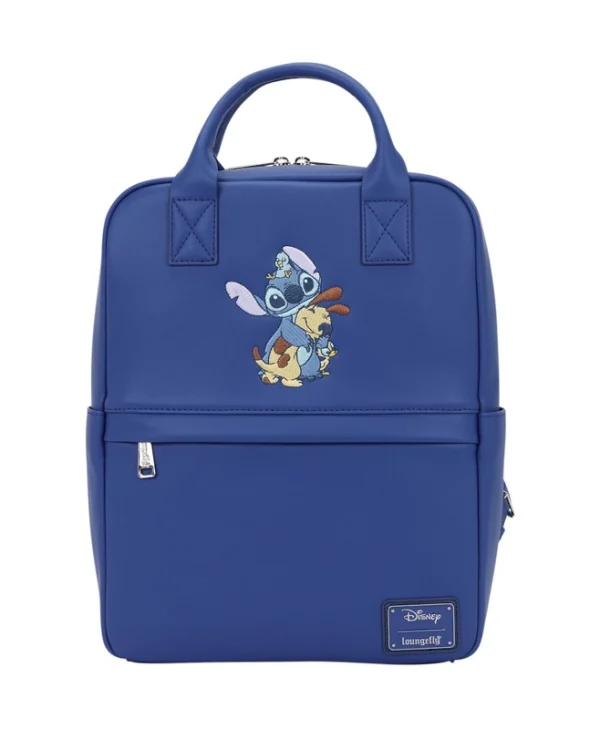 Loungefly Παιδική Τσάντα Πλάτης Μπλε 31x24.1εκ. Disney Lilo Stitch Animal Friends Mid-Size WDBK1480