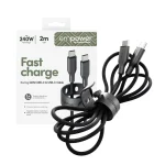 Empower by PanzerGlass Braided USB 2.0 Cable USB-C male - USB-C 240W Μαύρο 2m EM32448 - Image 4