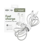 Empower by PanzerGlass USB 2.0 Cable USB-C male - USB-C 240W Λευκό 1.2m EM77569 - Image 4