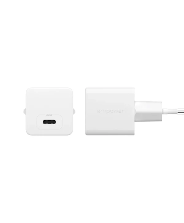 Empower by PanzerGlass Φορτιστής Χωρίς Καλώδιο GaN με Θύρα USB-C 30W Power Delivery Λευκός (EM52411)