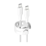 Empower by PanzerGlass Braided USB 2.0 Cable USB-C male - USB-C 240W Λευκό 2m EM86681