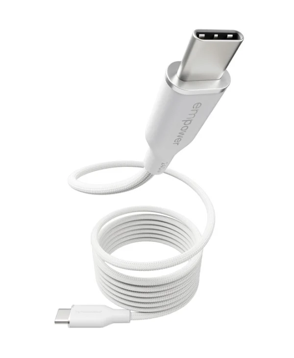 Empower by PanzerGlass Magnetic USB 2.0 Cable USB-C male - USB-C 240W Λευκό 1.5m EM84572