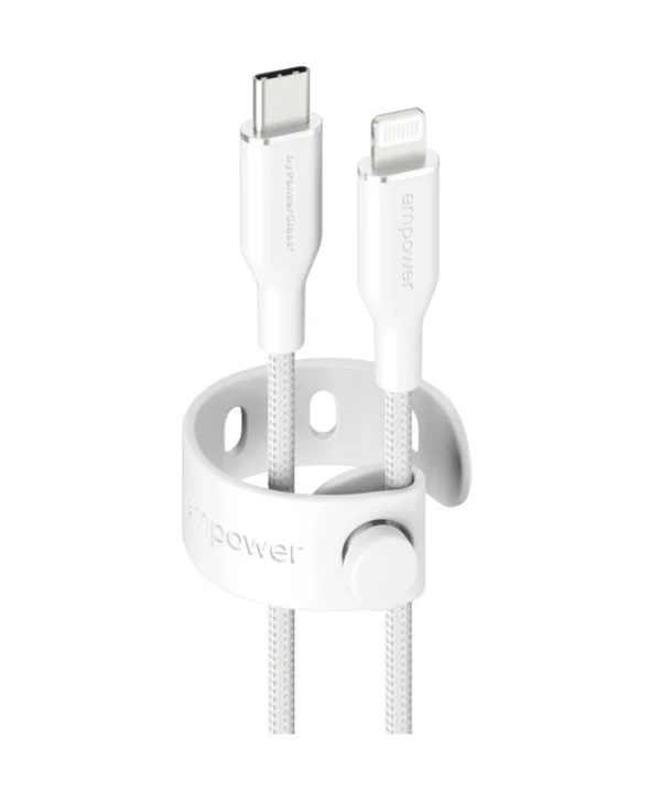 Empower by PanzerGlass USB-C to Lightning Cable 60W Λευκό EM41725