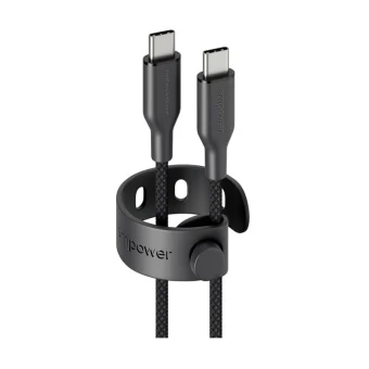 Empower by PanzerGlass USB 2.0 Cable USB-C male - USB-C 60W Μαύρο 1.2m EM92155