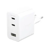 Empower by PanzerGlass Φορτιστής Χωρίς Καλώδιο με Θύρα USB-A και 2 Θύρες USB-C 70W Power Delivery Λευκός (Empower) EM31479