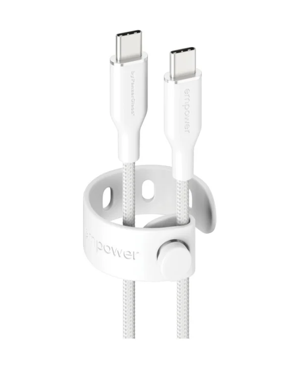 Empower by PanzerGlass USB 2.0 Cable USB-C male - USB-C 60W Λευκό 1.2m EM52178