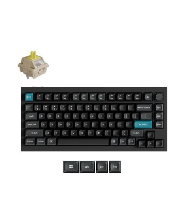 Keychron Q1 Ultra Q1U-M4 Ασύρματο Gaming Πληκτρολόγιο 75% με Custom διακόπτες και RGB φωτισμό (Αγγλικό US)