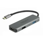 DeLock USB-C Docking Station με HDMI 4K Γκρι (87780)