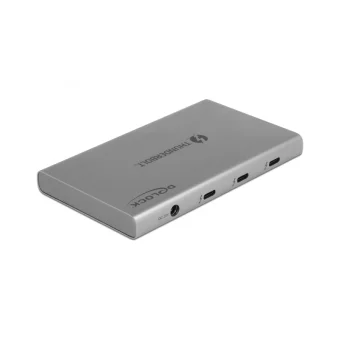 DeLock Thunderbolt 4 Docking Station με 4K και σύνδεση 2 Οθονών Ασημί (64157)