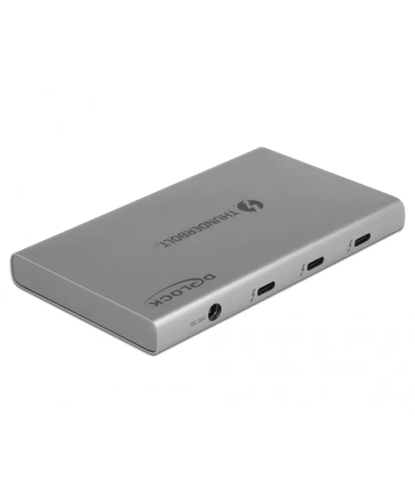 DeLock Thunderbolt 4 Docking Station με 4K και σύνδεση 2 Οθονών Ασημί (64157)