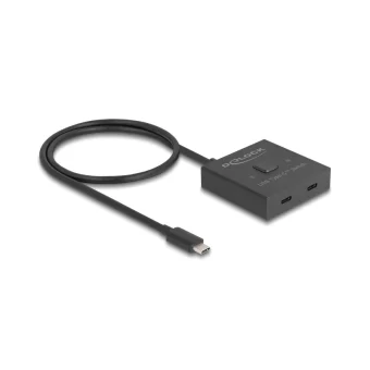 DeLock Usb-c Switch 18911 2 Σε 1 Bidirectional 10gbps 8k 100w KVM & Data Switch 18911