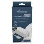 MediaRange Βάση Φόρτισης GaN με Θύρα USB-A και 3 Θύρες USB-C 100W Power Delivery / Quick Charge 3.0 σε Λευκό χρώμα (MRMA124) - Image 2