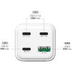 MediaRange Βάση Φόρτισης GaN με Θύρα USB-A και 3 Θύρες USB-C 100W Power Delivery / Quick Charge 3.0 σε Λευκό χρώμα (MRMA124) - Image 4