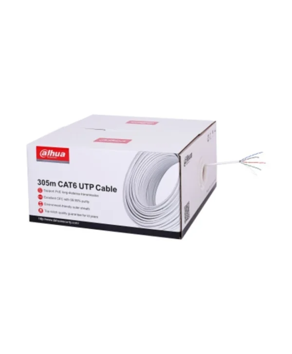 Dahua U/UTP Cat.6 Καλώδιο Δικτύου Ethernet χωρίς ακροδέκτες 305m Λευκό PFM923I-6FN-CD-WHITE