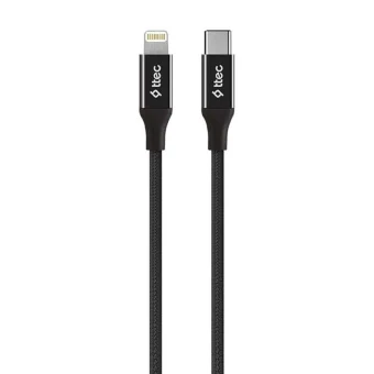 TTEC AlumiCable Braided USB-C to Lightning Cable Μαύρο 1.5m (2DK41S)