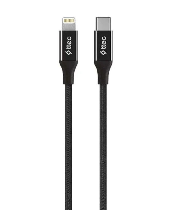 TTEC AlumiCable Braided USB-C to Lightning Cable Μαύρο 1.5m (2DK41S)