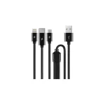 TTEC Braided USB to Lightning / Type-C / micro USB Cable Μαύρο 1m (2DK39S) - Image 4