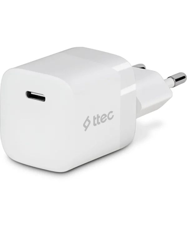 TTEC Φορτιστής Χωρίς Καλώδιο GaN με Θύρα USB-C 30W Power Delivery Λευκός (SmartCharger) 2SCG30B