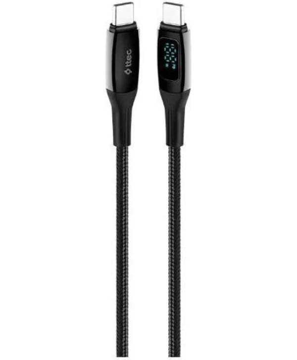 TTEC Alumicable USB 2.0 Cable USB-C male - USB-C 100W Μαύρο 1.5m 2DK57S