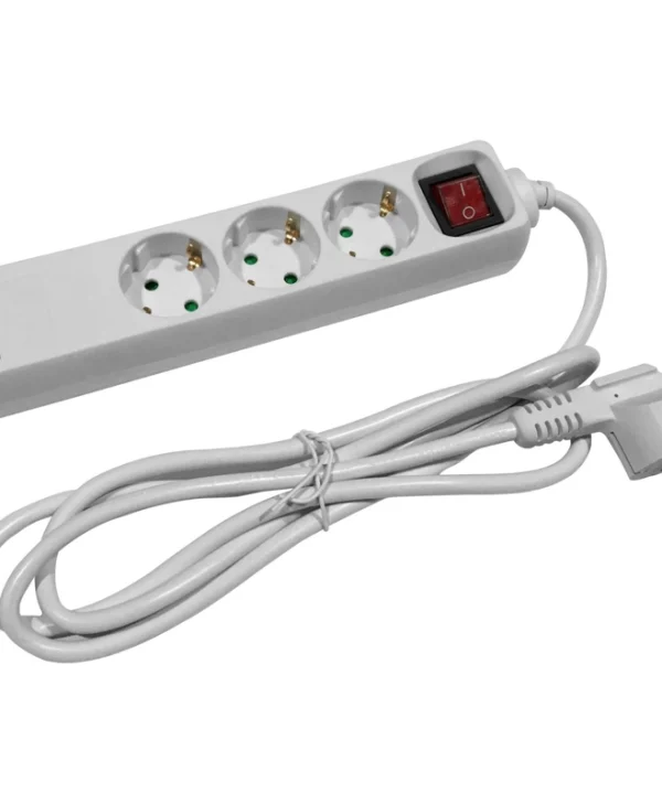 Entac ESE1.5G3-1.5-SW-USB Πολύπριζο 3 Θέσεων με 2 USB-A, Διακόπτη και Καλώδιο 1.5m