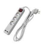 Entac ESE1.5G3-1.5-SW-USB Πολύπριζο 3 Θέσεων με 2 USB-A, Διακόπτη και Καλώδιο 1.5m - Image 2