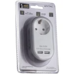 Entac EPAG-1EE-2USB-W Μονόπριζο με 2 USB-A - Image 2