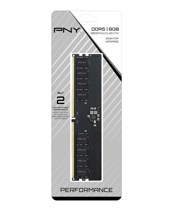 PNY DDR5 με Module 1x8GB και Ταχύτητα 4800 για Desktop MD8GSD54800-BLK