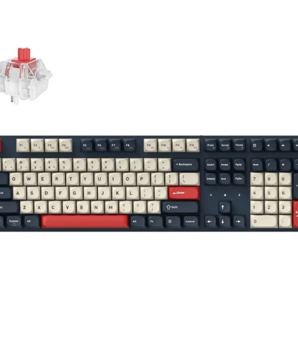 Keychron J5 QMK KJ5-H1Z Ασύρματο Gaming Μηχανικό Πληκτρολόγιο με Keychron Super Red διακόπτες και RGB φωτισμό (Αγγλικό US) Dark Blue