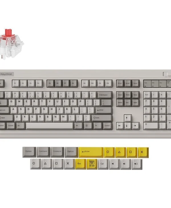 Keychron R6 QMK R6-M1 Ασύρματο Gaming Μηχανικό Πληκτρολόγιο με Keychron Super Red διακόπτες και RGB φωτισμό (Αγγλικό US) Γκρι