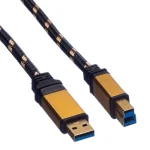 Καλώδιο Usb Roline Usb-a 1.8 M Μαύρο Χρυσό 11.02.8902 - Image 4