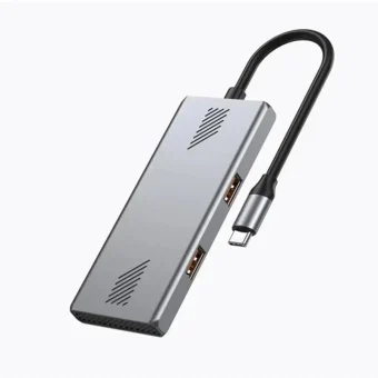 Gembird USB 3.2 Hub 4 Θυρών με σύνδεση USB-C Ασημί UHB-CM-U310-A2C2-01