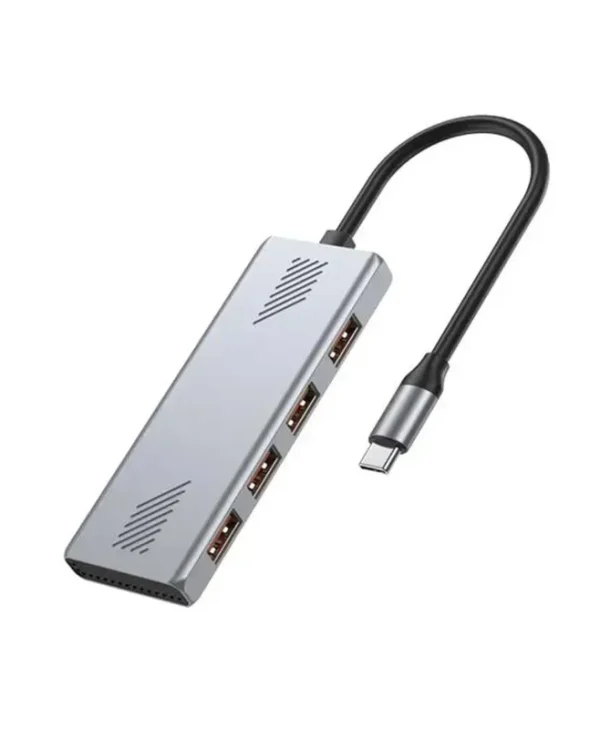 Gembird USB 3.2 Hub 4 Θυρών με σύνδεση USB-C / USB-A Ασημί UHB-CM-U310-A4-01
