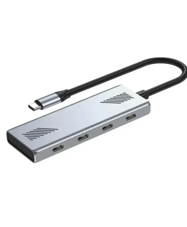 Gembird USB 2.0 Hub 4 Θυρών με σύνδεση USB-C Ασημί UHB-CM-U310-C4-01