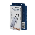 Gembird USB 2.0 Hub 4 Θυρών με σύνδεση USB-C Ασημί UHB-CM-U310-C4-01 - Image 4