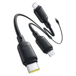 Baseus Rapid Series 3-in-1 USB to Cable 5A Μαύρο 1.5m P10377705123-00 - Image 4