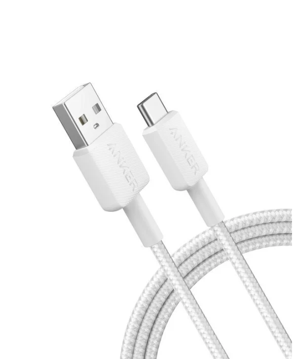 Anker USB 2.0 Cable USB-C male - USB-A 15W Λευκό 1.8m A81H6G21