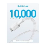 Anker USB 2.0 Cable USB-C male - USB-A 15W Λευκό 1.8m A81H6G21 - Image 5