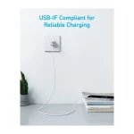 Anker USB 2.0 Cable USB-C male - USB-A 15W Λευκό 1.8m A81H6G21 - Image 6