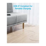 Anker USB 2.0 Cable USB-C male - USB-A 15W Λευκό 1.8m A81H6G21 - Image 7