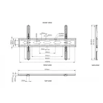 B-Tech BT9903 Βάση Τηλεόρασης Τοίχου έως 65" και 200kg Μαύρο 1MBTM042 - Image 5