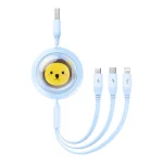 Baseus Flat / Retractable USB to Lightning / Type-C / micro USB Cable 3.5A Μπλε 1.1m P10362900311-00 - Image 2