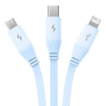 Baseus Flat / Retractable USB to Lightning / Type-C / micro USB Cable 3.5A Μπλε 1.1m P10362900311-00 - Image 6