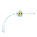 Baseus Flat / Retractable USB to Lightning / Type-C / micro USB Cable 3.5A Μπλε 1.1m P10362900311-00 - Image 7
